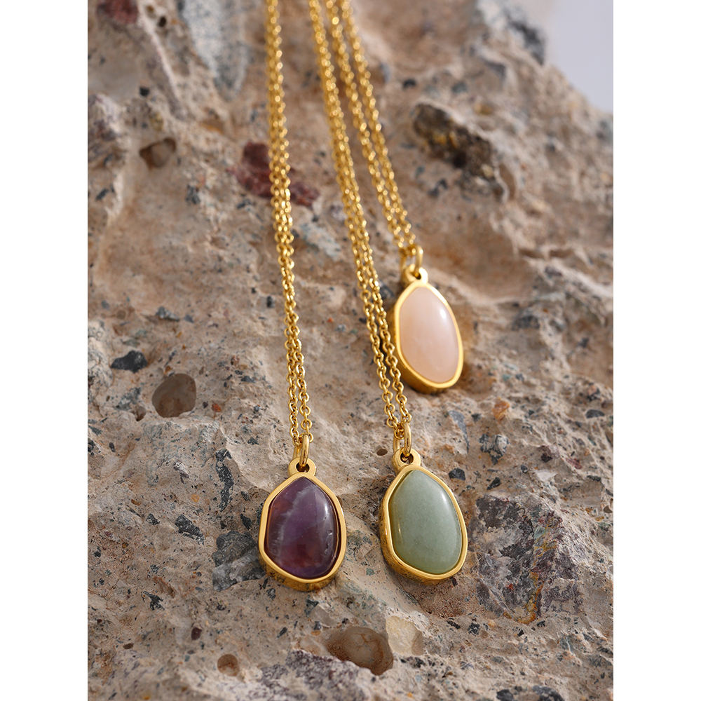 Collar en Piedra Natural y Acero Colección SOUL