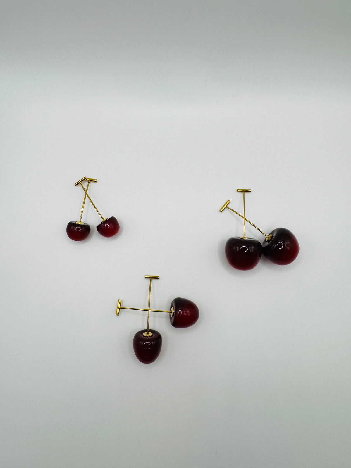 Pendientes en Acero imitación Cereza Colección CHERRY