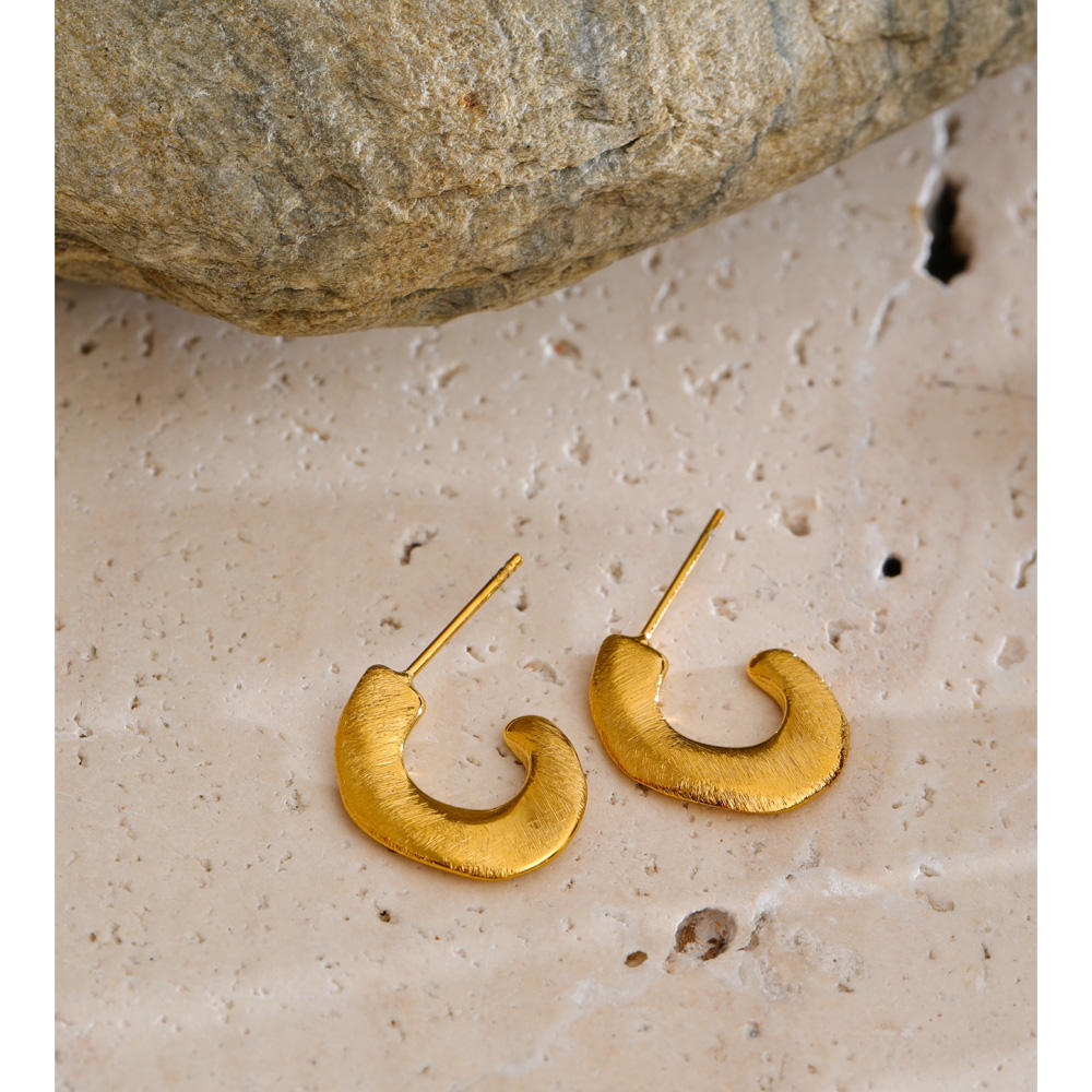 Pendientes de Acero Capado en Oro PVD Colección JIN