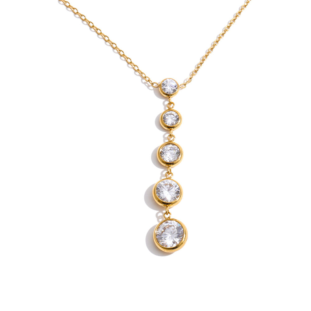 Colgante en Acero y Brillantes Colección VENECIA