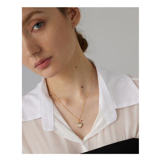 Colgante de Corazón en Acero y Piedra Natural de Ágata Colección LOVE